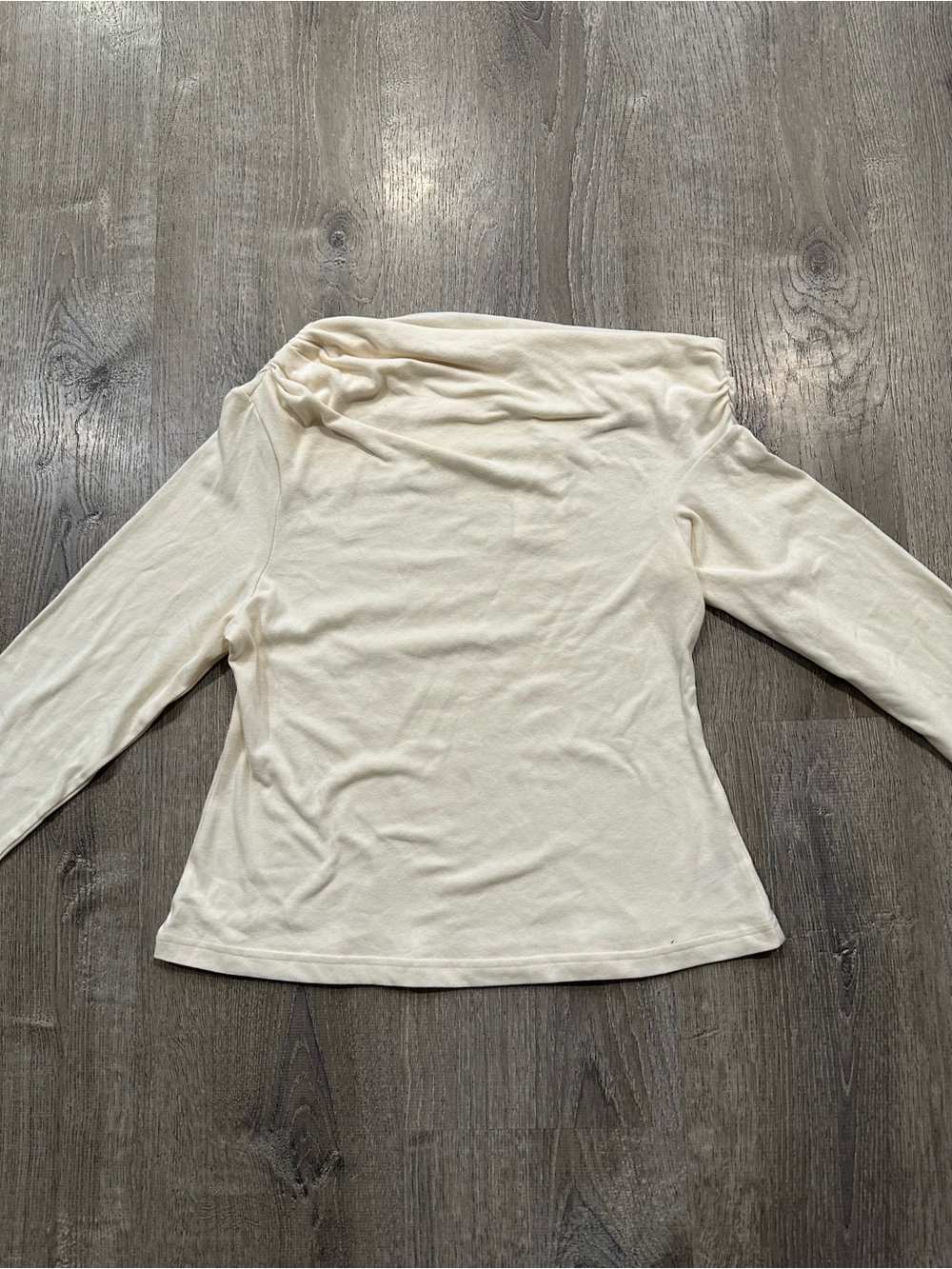 a new day Cream Long-Sleeve Boatneck Top